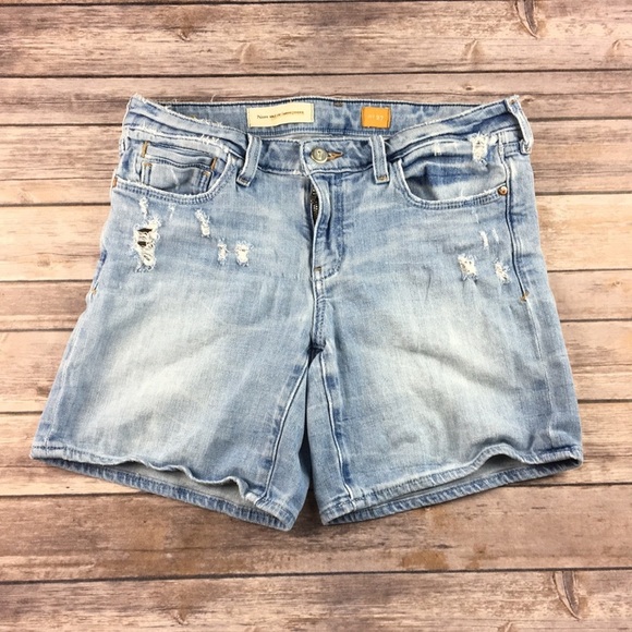 PILCRO AND THE LETTERPRESS ANTHROPOLOGIE DENIM DISTRESSED SHORTS - Picture 1 of 4